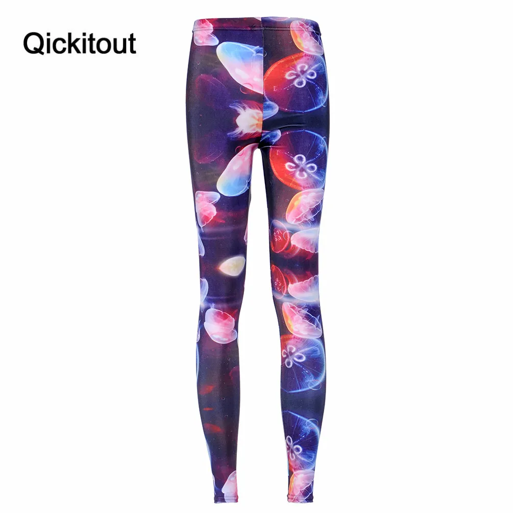 Qickitout дропшиппинг Новые Модные женские штаны с космическим принтом Леггинсы