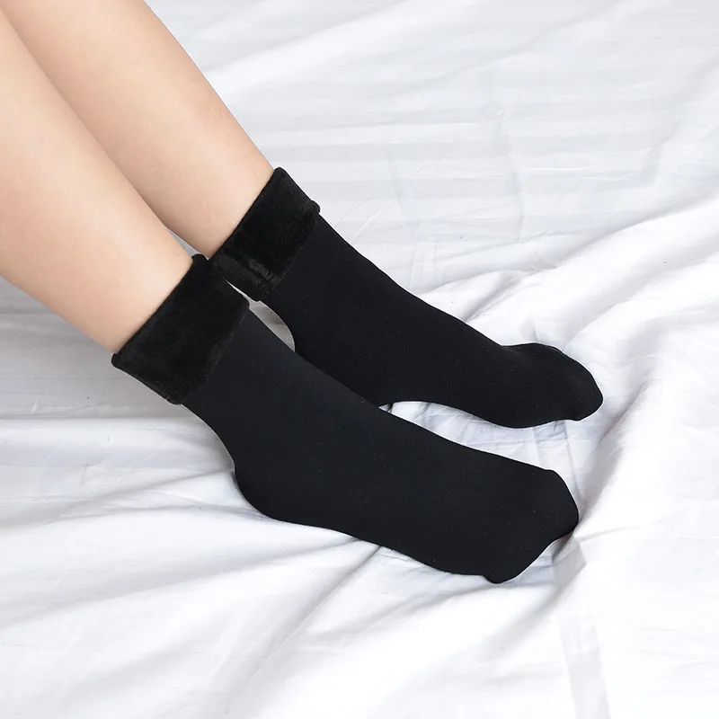 Winter Warmer Women Thicken Thermal Wool Cashmere Snow Socks Seamless Velvet Boots Floor Sleeping for | Женская одежда