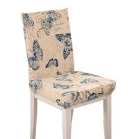 1 piece butterfly pattern chair covers jacquard stretch chair covers for dining room decoration short half machine washable 49