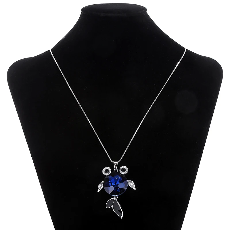 Женское Ожерелье с длинной подвеской YAOLOGE элегантное ожерелье синими рыбками