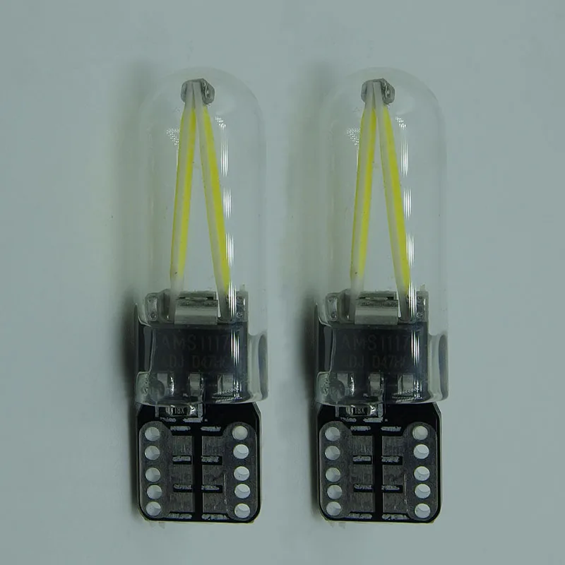 2 шт. 24v 12v внешнее освещение T10 w5w светодиодных фар для авто 194 силиконовый COB