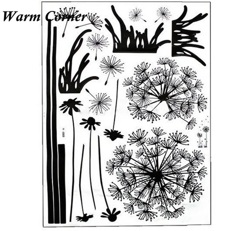 Наклейка на стену с изображением одуванчика креативная Настенная ПВХ наклейка