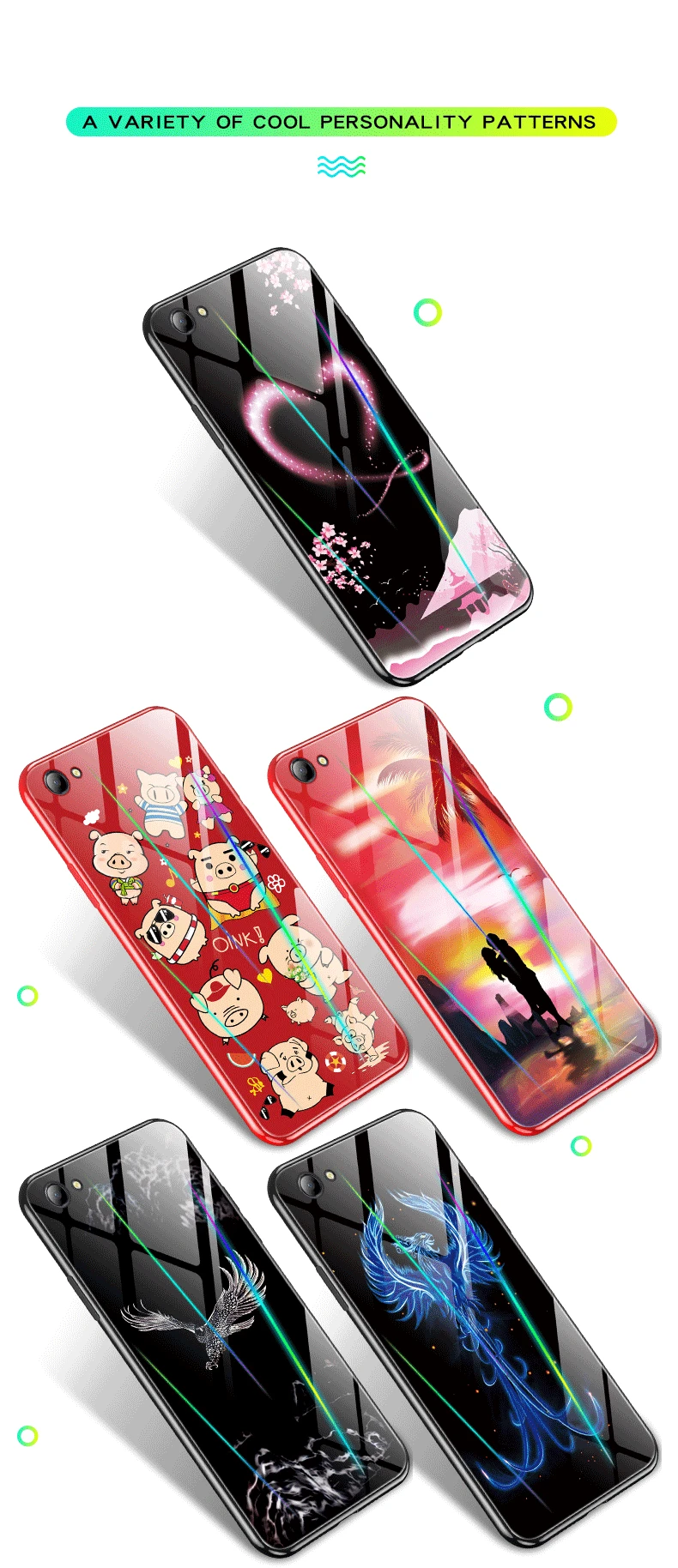 Светящийся чехол для OPPO R9 R11 S Plus R15 R17 Pro чехол s ночной блеск роскошный стеклянный чехол для A5 7 A59 79 83 оболочка Fundas Capa Coque