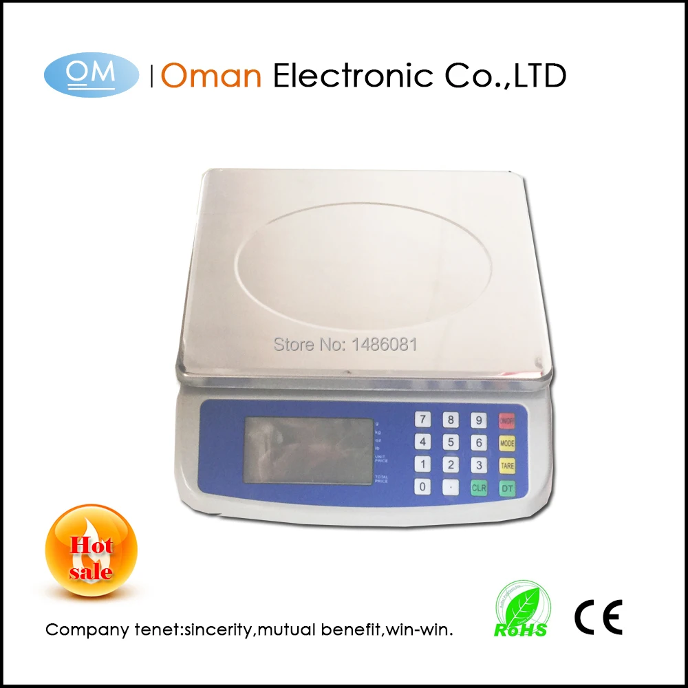 

Oman-T580A 30kg digital commercial Electronic scale with figuring price function