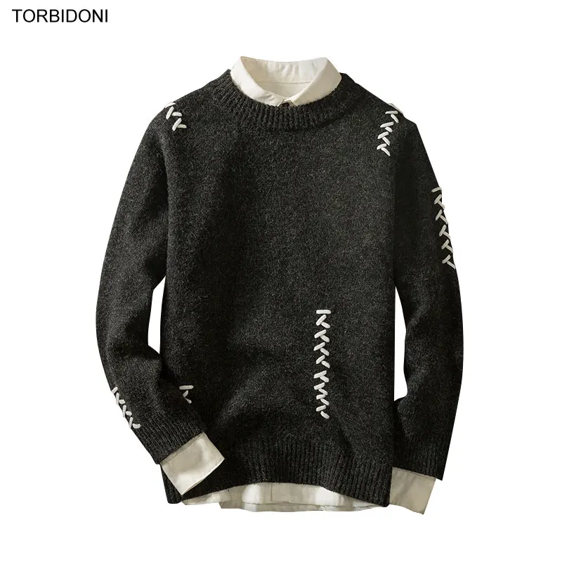 Модный бренд Для мужчин s свитер Пуловеры Уличная высокое качество Masculino