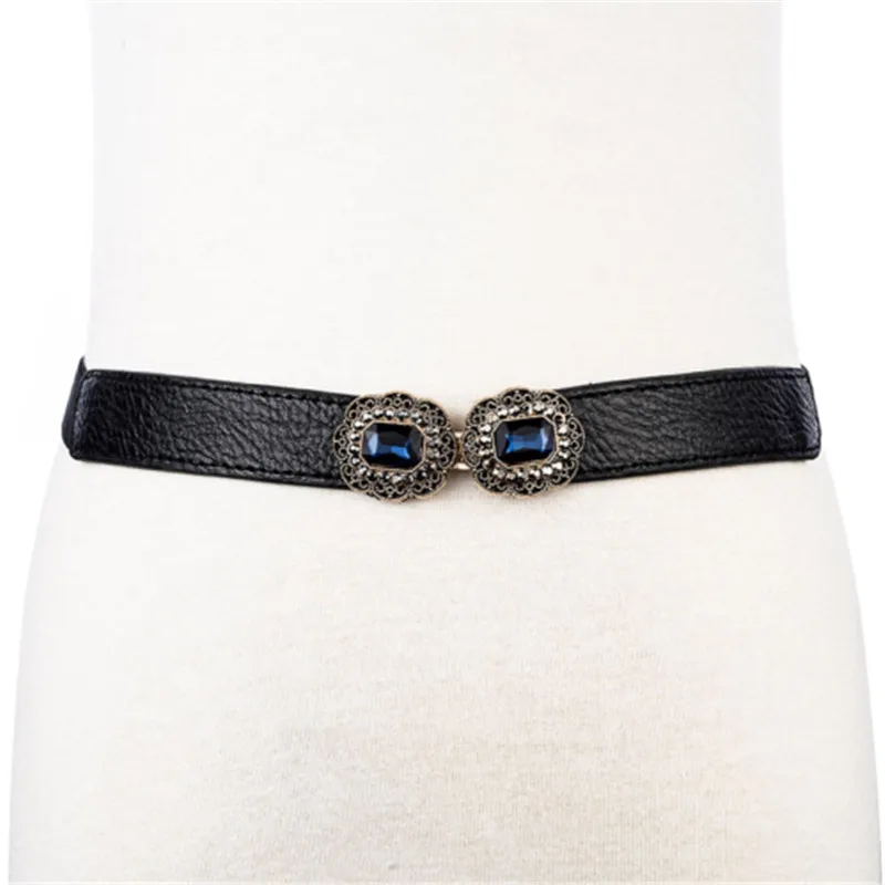 

New Ladies Women Girls Fashion Skinny Thin PU Faux Leather Waist Belt Waistbelt