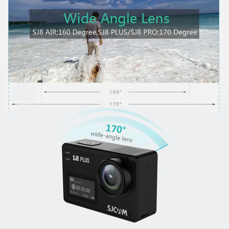Экшн камера SJCAM SJ8 Pro 4K 60 кадров/с Wi Fi водонепроницаемость до 30 м|Экшн-камеры| |