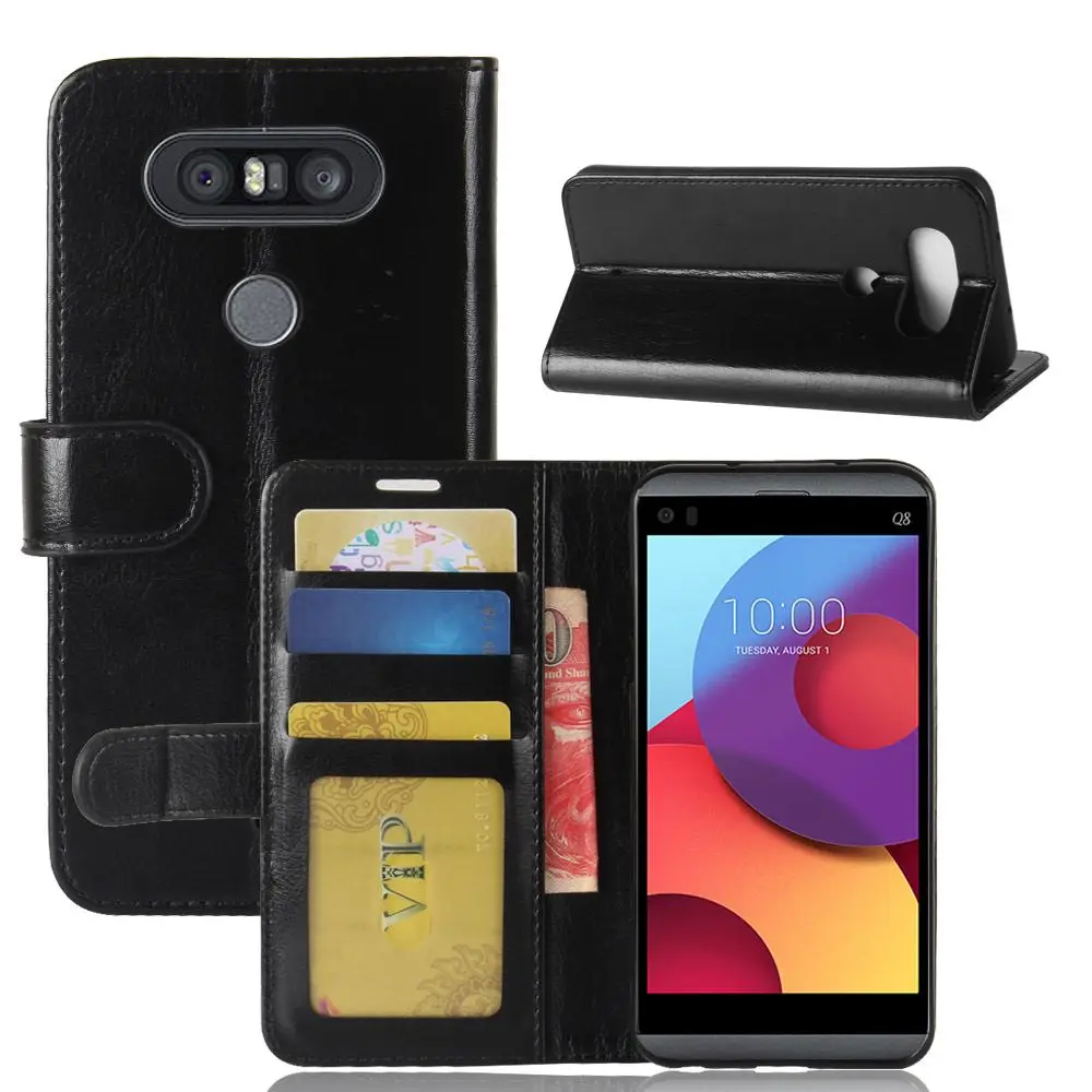 Yinghui для LG Q8/LG V20 мини случае слот карты флип кожаный Ultra Slim Стенд задняя крышка Wallet