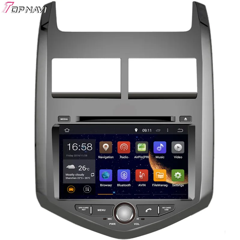 Topnavi 8 ''Восьмиядерный 4 Гб ОЗУ Android 6 0 автомобильное радио стерео GPS для AVEO 2011