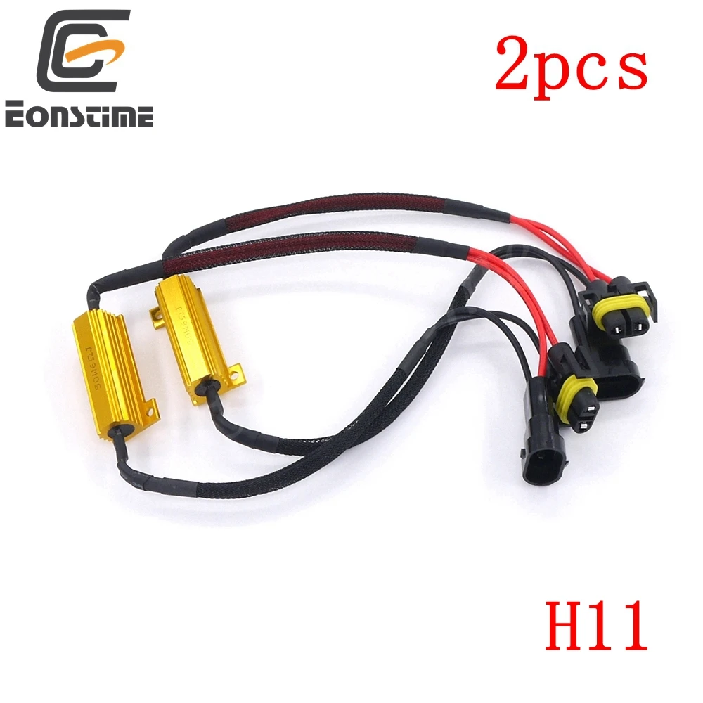 Eonstime 2 шт. 50 Вт H11 9005 9006 H7 H8 Автомобильные светодиодные поворотные одиночные