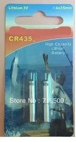 Бесплатная доставка 2 шт./лот 3 в CR435 литиевая батарея первичная рыболовная |