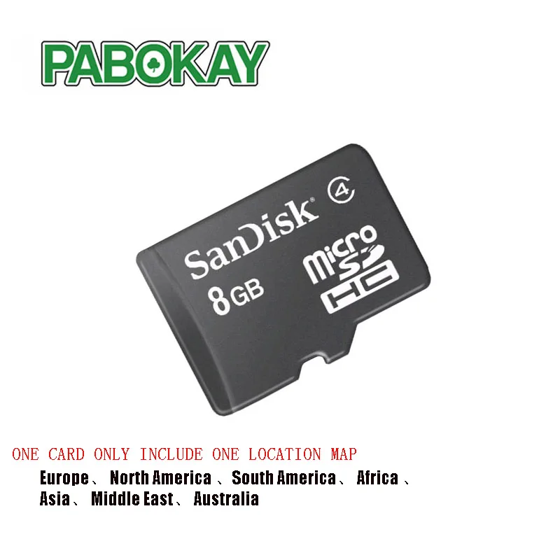 

8G MAP FOR Europe North America South Africa Asia Middle East Australia GPS Map Card Memory Mini with
