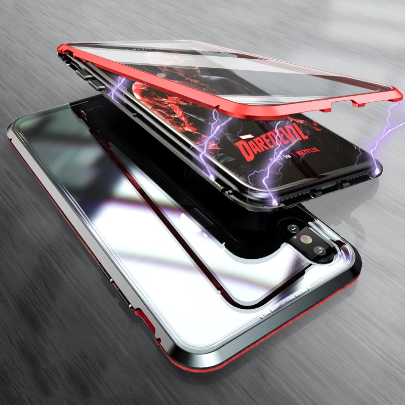 Для iphone X XS Max XR металлический магнитный чехол для 10 8 7 6s plus 7plus роскошный