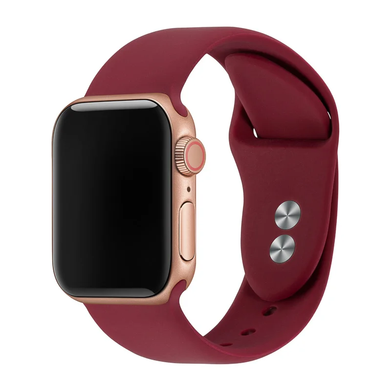 Браслет для Apple Watch 38 мм 40 мм 42 мм 44 мм с двойной пряжкой силиконовый Iwatch ремешок для Apple Watch серии 4,3, 2,1 81024