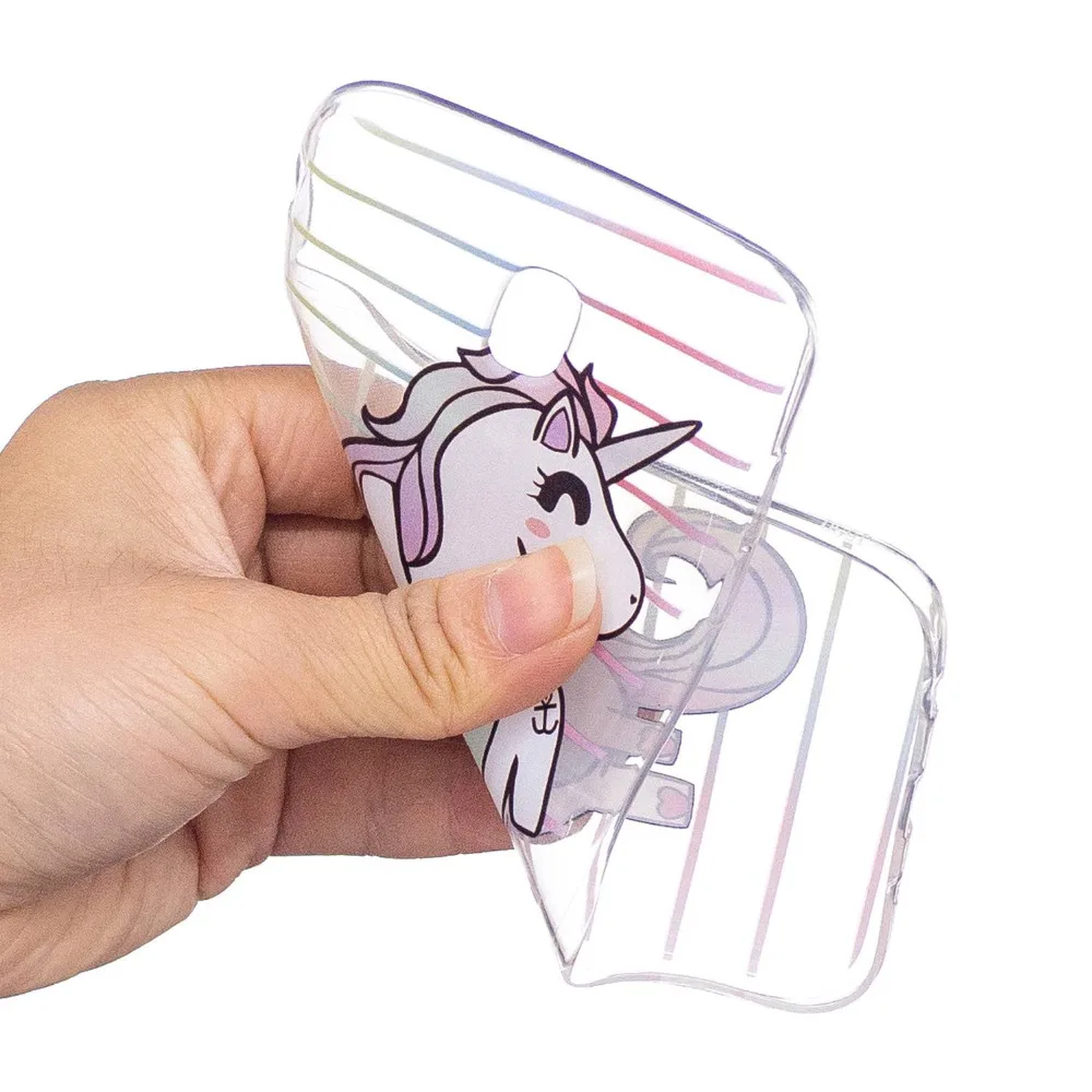Для Coque Samsung J7 2017 J730F Мягкие TPU крышка Кошка Лошадь с принтом панды силиконовые