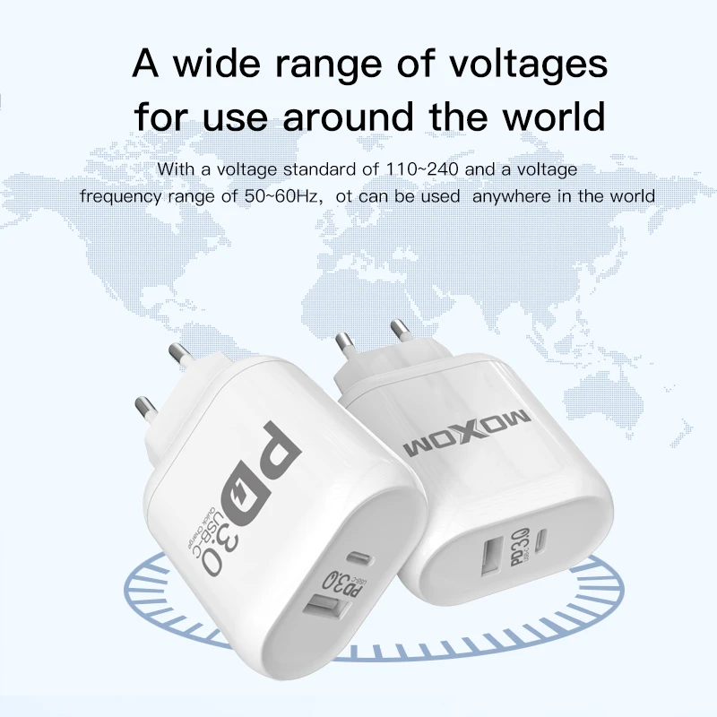 Зарядное устройство MOXOM 32 Вт USB C PD для iPhone Xs X быстрая зарядка Тип 3 0 зарядное Type-c |