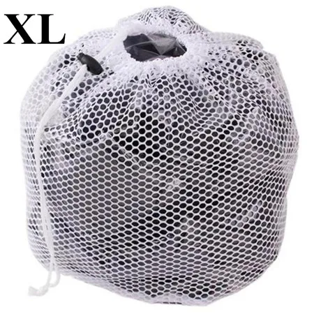 S-XL Large Drawstring Bra Underwear Laundry Bags Household Cleaning washing machine mesh holder bags white color drop ship - Цвет: XL