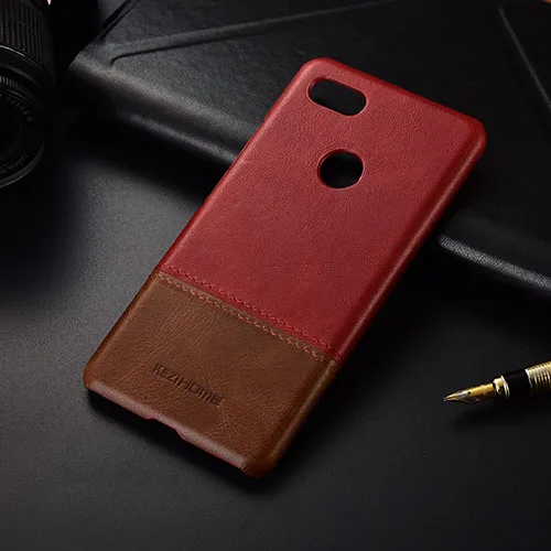 Роскошные для Google Pixel 3 случай Роскошный Натуральная кожа PC жесткий чехол для телефона для Google Pixel 3 XL задняя крышка высокого качество - Цвет: Красный