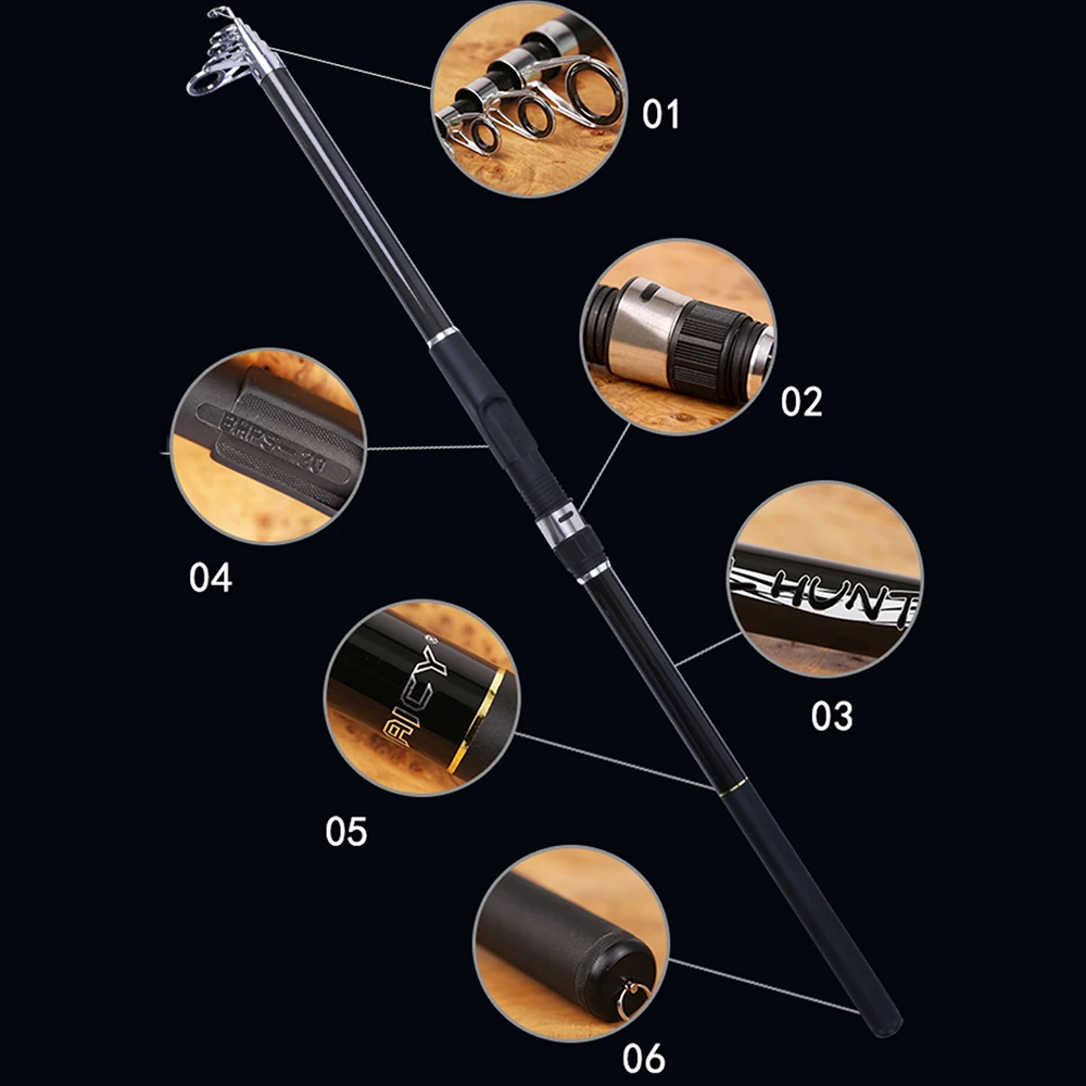 Telescopic Fishing Rod Pesca Casting 2.1m 2.4m 2.7m 3.0m 3.6m Spinning Tackle Accessories | Спорт и развлечения