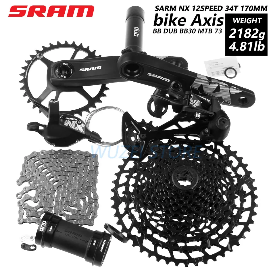 34T 170 BB30 Nobox SRAM NX EAGLE 1x12s 11-50T набор скоростей DUB 170/175 мм задний переключатель триггерный переключатель передач кассета с цепью звездочки - Цвет: 34T 170 BB30 Nobox