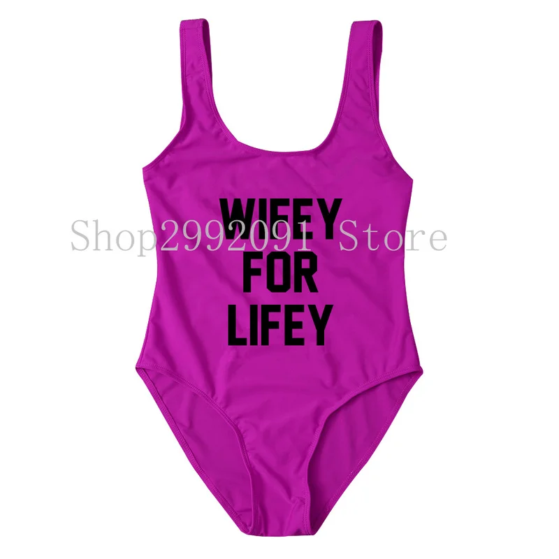 WIFEY FOR LIFEY купальники с высоким вырезом наряд для медового месяца подарок невесты