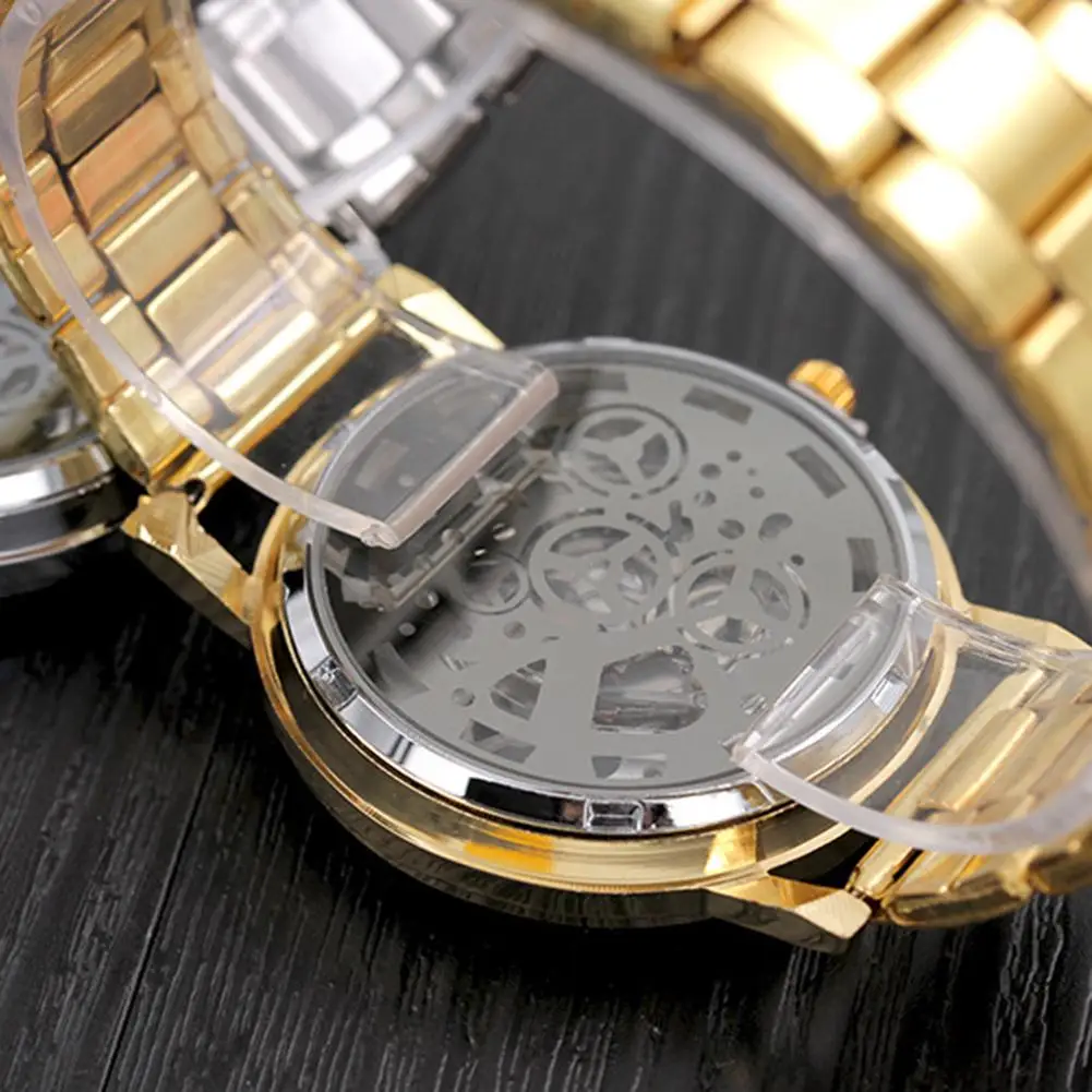 MISSKY Hollow-out Quartz Watch Alloy Steel imitation mechanical Fashion Men Wristwatch 2020 New Male SAN0 | Наручные часы