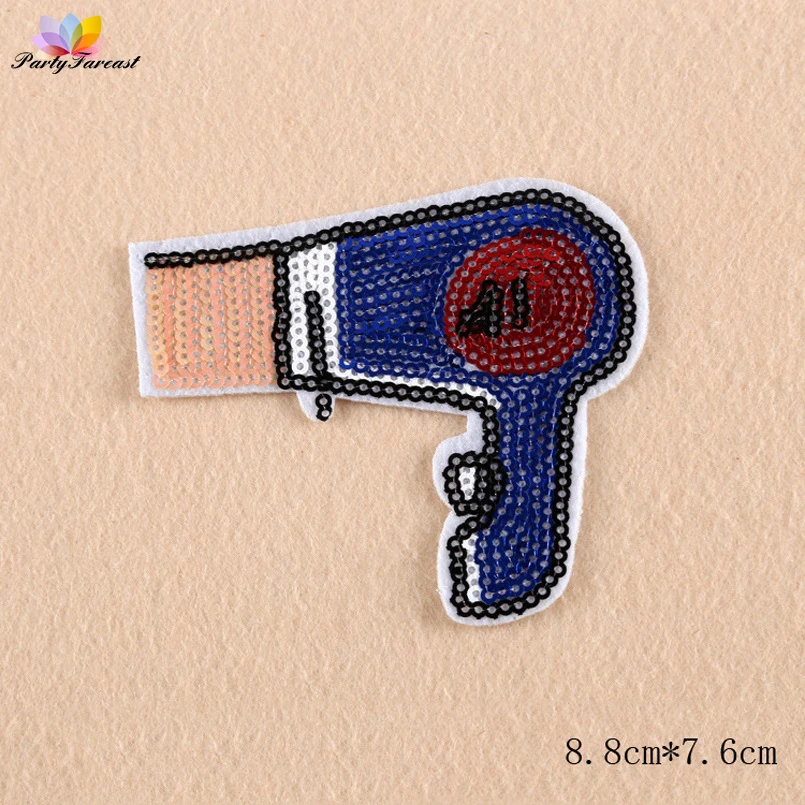 PF 7 шт./лот Маленький Прибор Блесток Патчи для Одежды Вышивки Значки Патч