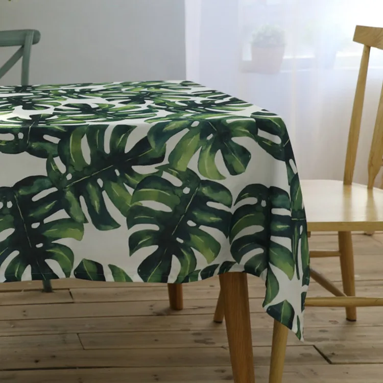 Зеленые большие скатерти с узором "Листья" чехол Toalha De Mesa Nappe Rectangulaire в сдержанном стиле Manteles Para Mesa Tafelkleed