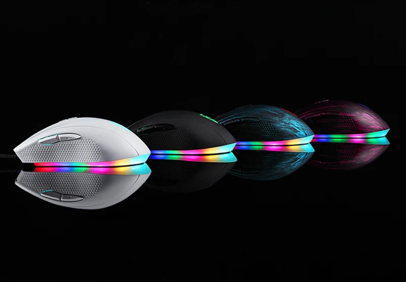 Motospeed V60 RGB игровая мышь для геймера Программирование 5000 dpi USB компьютер 7 кнопок Wried Оптические мыши с подсветкой дышащий светодиодный для ПК Lap