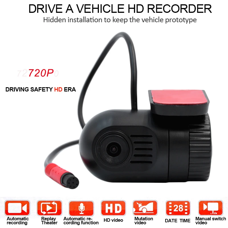 BOJECHER Мини Автомобильный видеорегистратор HD720P Автомобильная камера 30FPS с 140 градусов широкоугольным ночным видением g-сенсор видео регистратор Автомобильный регистратор
