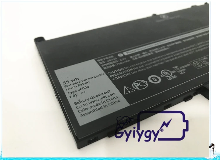 Аккумулятор GG4FM для Dell Latitude E7270 E7470 7 6 В 55 Вт/ч батарея MC34Y 1W2Y2 242WD J60J5 [7 Вт/ч] |