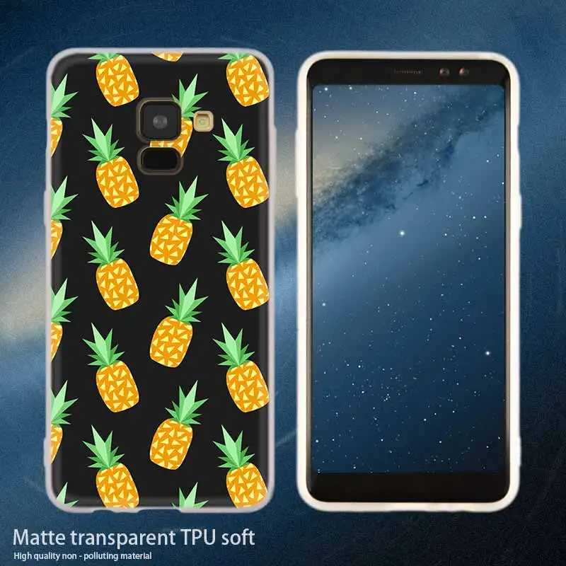 Silicone 13 Ананас Мягкая обложка чехол для телефона для samsung Galaxy A50 A10 A20 A30 A40 A60 A70 A6 A8 плюс A7 A9 A3 A5 A90 - Цвет: Silicone 13