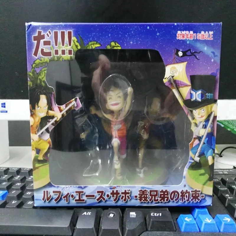 Новая горячая распродажа 3 шт./лот аниме фигурка кукла, игрушка из ПВХ одна деталь ASL Luffy Ace Sabo три брата ПВХ Модель 9 см