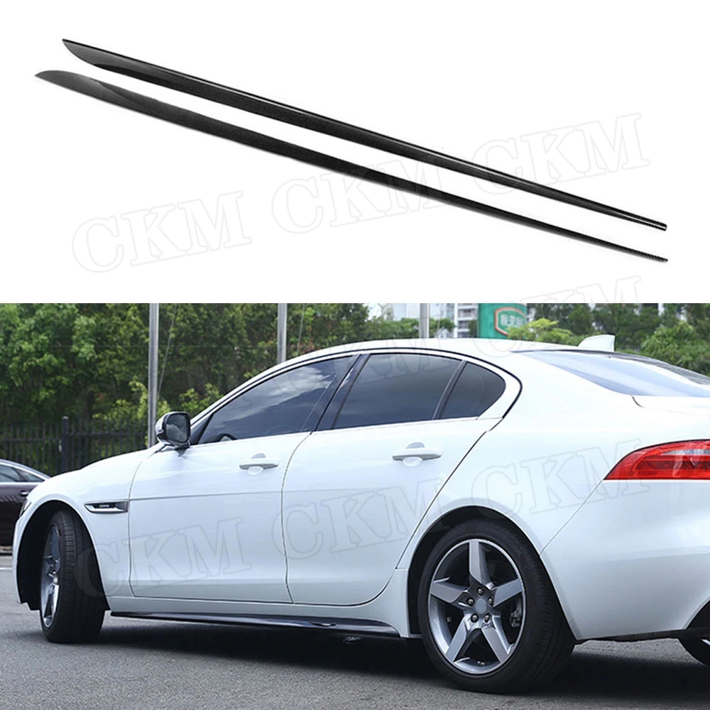 Для XE углеродного волокна/ABS боковых юбок тела для женщин комплект фартук Jaguar Седан 4-дверный- 2 шт./компл. стайлинга автомобилей