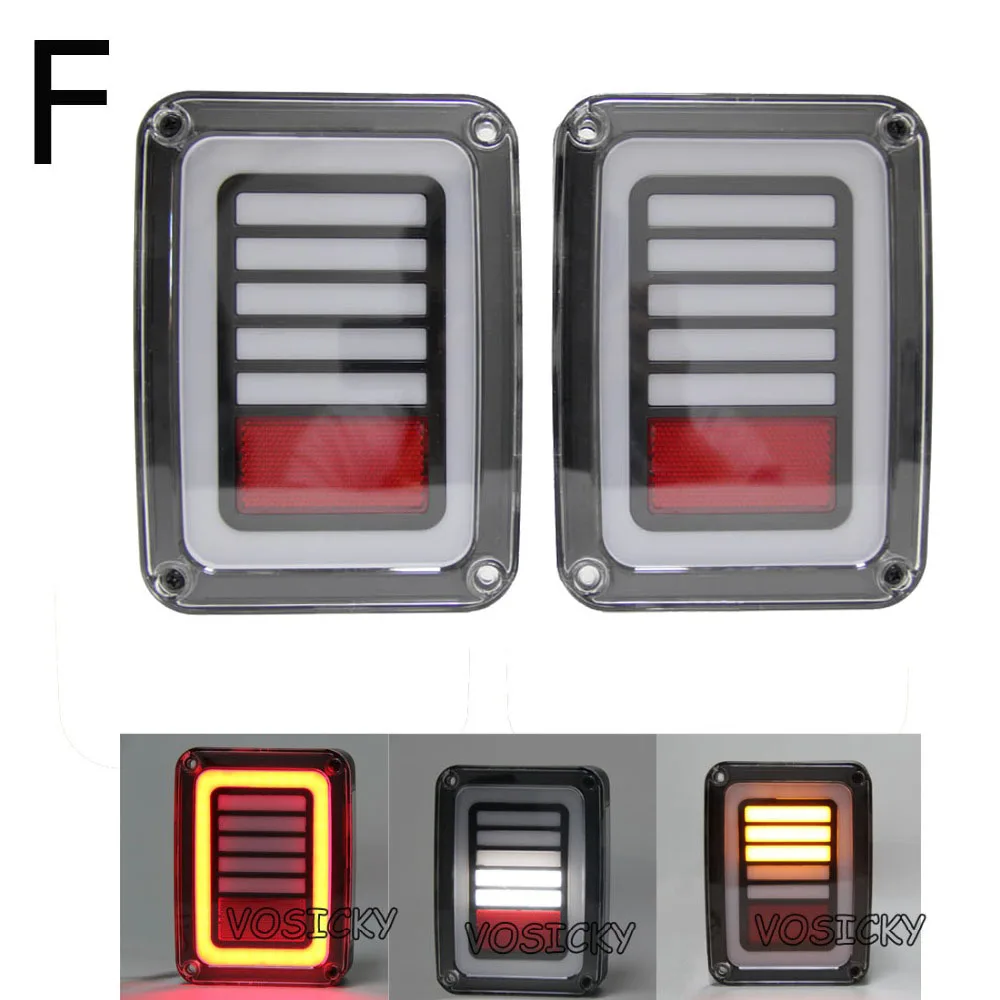 

LED Tail Lights Brake Reverse Light Rear Back Up Turn signal Lamp for 2007-2015 Je ep Wr-angler (2 pcs)