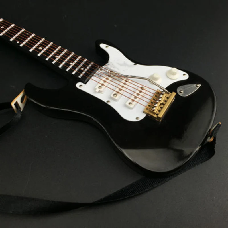 

mini musical ornaments 1/6 scale black folk electric guitar model instrument fit for 12" action figure accessories collections