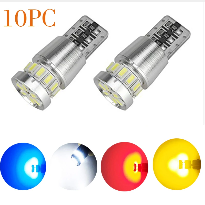 10X w5w LED T10 Bus CANBUS 18SMD 3014 Супер яркая Поворотная боковая лампа для номерного знака