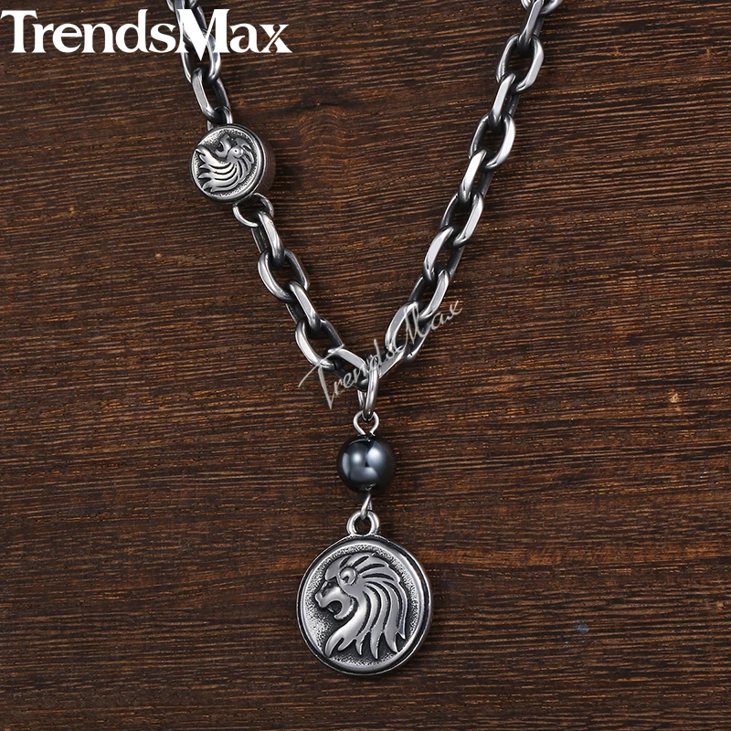 Цепочка мужская с подвеской в виде льва из нержавеющей стали|fashion jewelry|jewelry