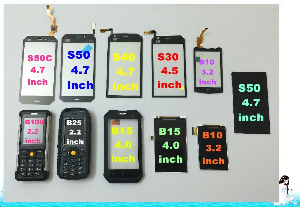 Сенсорный ЖК дисплей для CAT S62 S61 S60 S52 S50 S50C S48C S42 S41 S40 S32 S31 S30 B100 B30 B25 B15 B15Q B10|lcd touch|touch