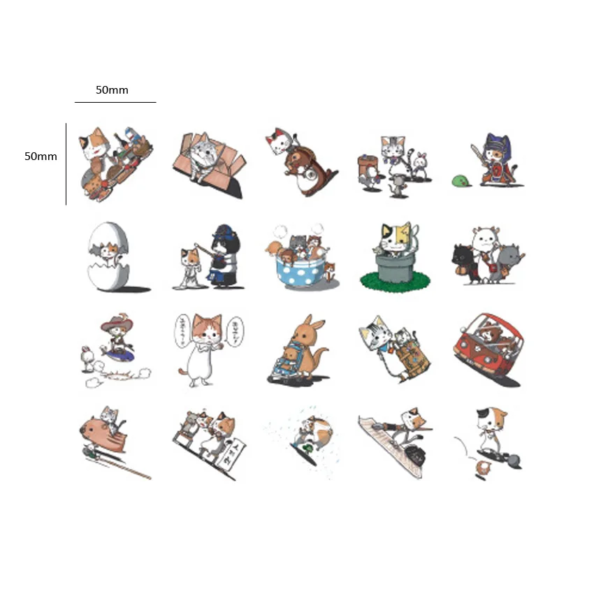 

40pcs/pack Summer Concerto Series Cute Cartoon Sticker DIY Diary Decorative Stickers Scrapbooking Gift Product Sealing Label