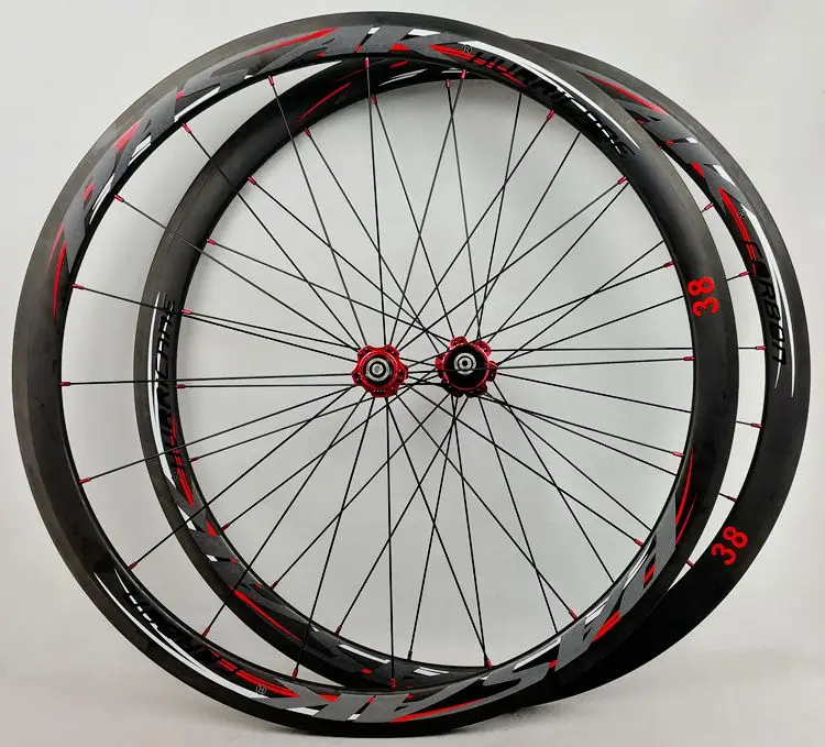 700C углерода Дорожные велосипеды колеса шоссейные колеса rim38/40/50/55 мм глубина довод Трубчатые шоссейные колеса UD 3Kbias