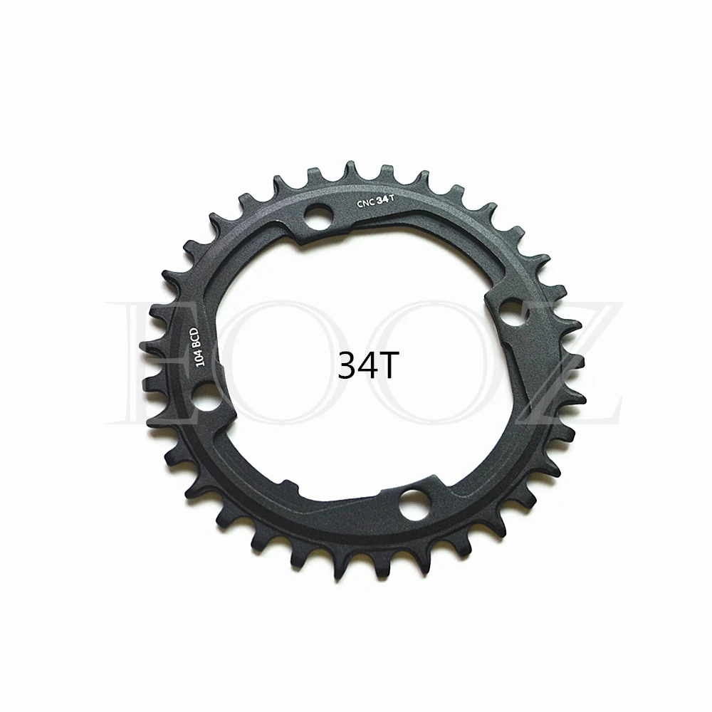 34T MTB круглая велосипедная цепь узкая широкая 104BCD 32 T/34 T/36 T/38 T AL7075 MTB велосипедная цепь круг шатуны CNC - Цвет: 34T