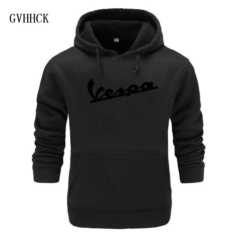 black 2 Новинка, осенне-зимняя брендовая толстовка, мужские толстовки Vespa, Мужская Высококачественная спортивная одежда в стиле хип-хоп, одежда с капюшоном - Цвет: black 2