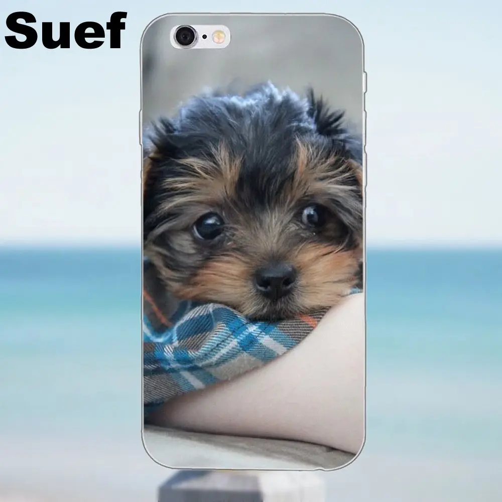 Suef йоркширский терьер собака щенок для iPhone 4 4S 5 5S 5C SE 6 6S 7 8 Plus X Samsung Galaxy J1 J3 J5 J7 A3 A5 2016