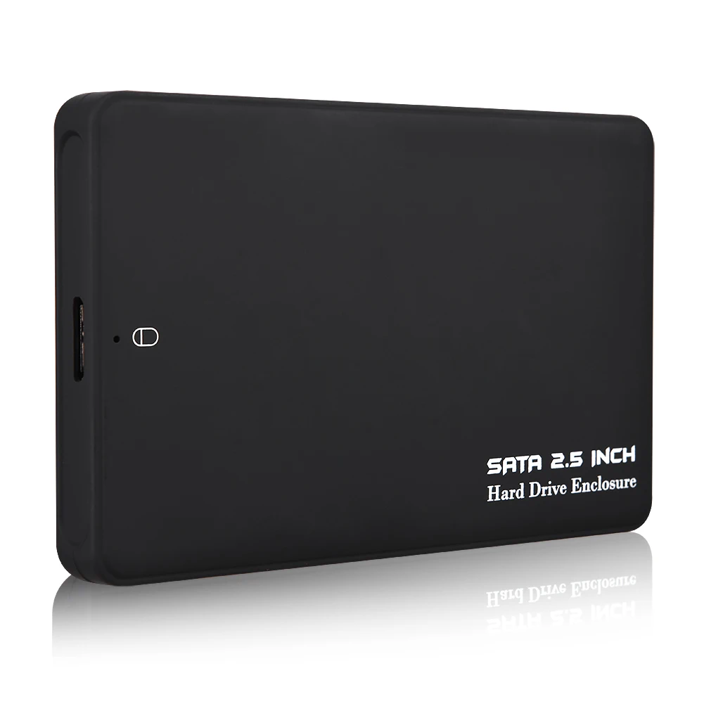 SATA для USB 3,0 HDD SSD корпус черный 2,5 дюймов внешний жесткий диск коробка портативный 1 ТБ 2 ТБ жесткий диск чехол с USB кабелем для ПК