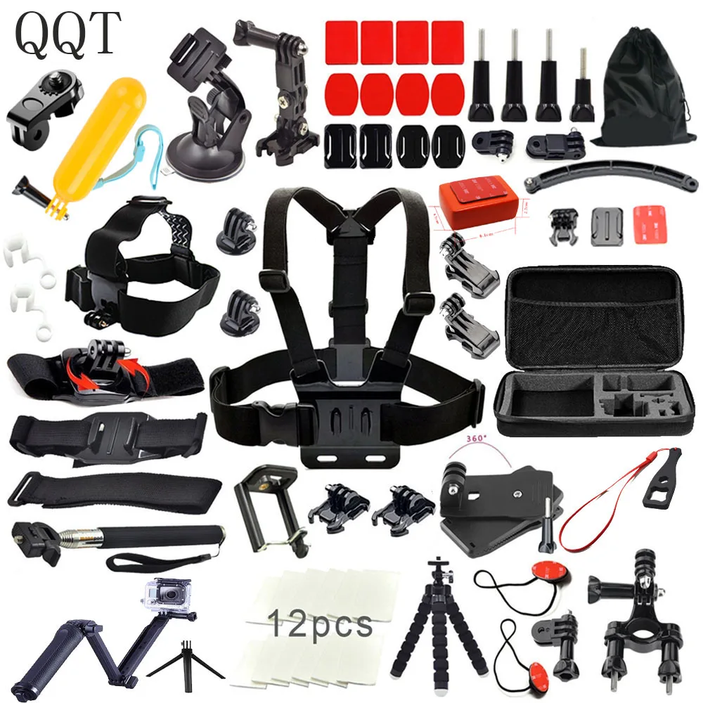 QQT для Gopro аксессуары для go pro hero 7 6 5 4 3 монтажный комплект для SJCAM SJ4000 xiaomi yi 4 k для eken h9 штатив Спортивная камера