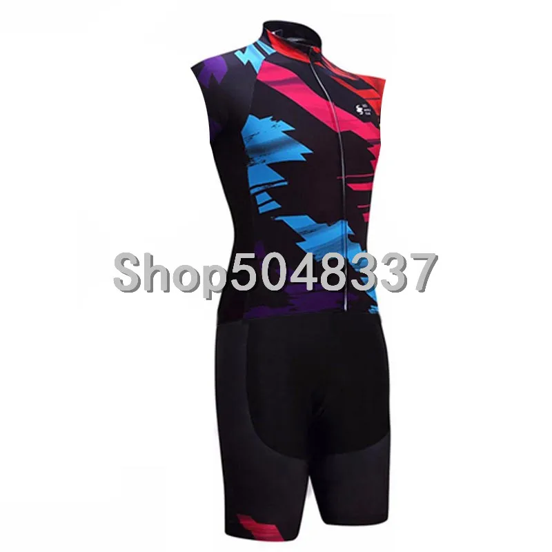 2019 felt Cycling Skinsuit Triathlon Ropa Ciclismo Maillot Jumpsuit Road Racing sleeveless Bike Jersey set | Спорт и развлечения