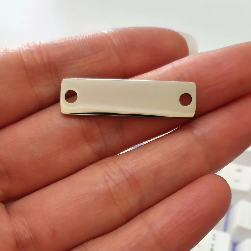 10 шт./лот полированная сталь пустой разъем bar 8x30mm нержавеющая гладкая поверхность