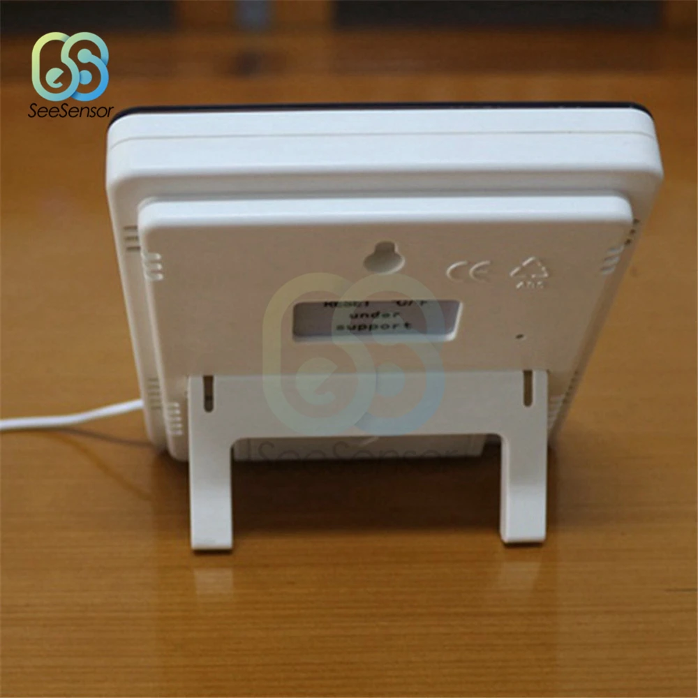 htc 2 digital lcd thermometer hygrometer electronic temperature humidity meter weather station indoor outdoor clock free global shipping