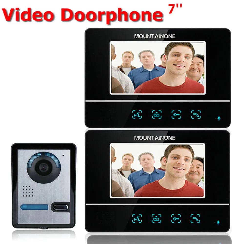 MOUNTAINONE 7 дюймов TFT сенсорный экран цветной ЖК видео телефон двери проводной